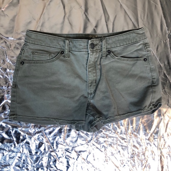 Denim Shorts - Army Green - Picture 4 of 5